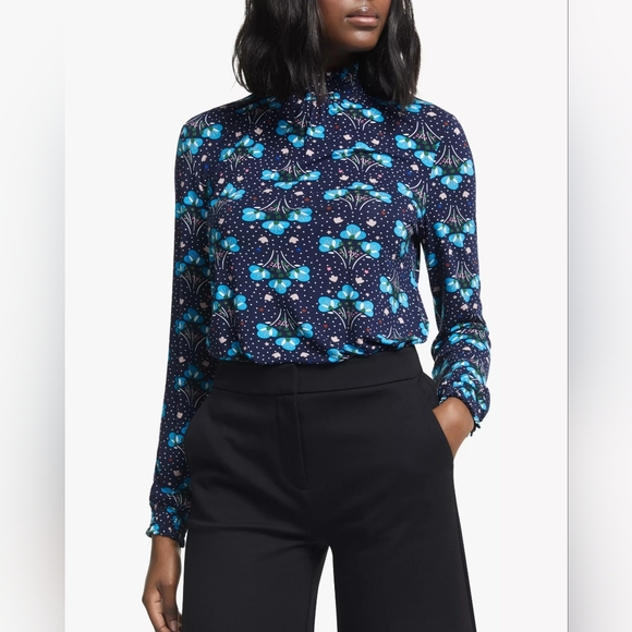 Boden - Connie Floral Jersey Top - Size - Picture 1 of 8